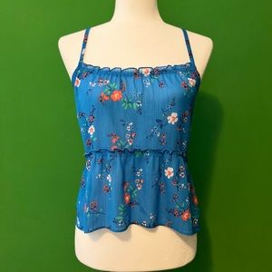 Hollister (Size XS) sheer floral blouse